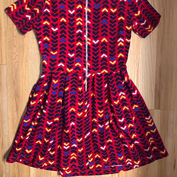 WOMEN'S LULAROE RED NAVY BLUE Dress / Size S - Picture 4 of 5